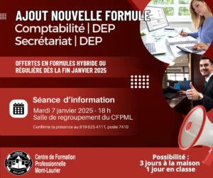 AJOUT NOUVELLE FORMULE - COMPTABILITÉ ET SECRÉTARIAT | CFPML